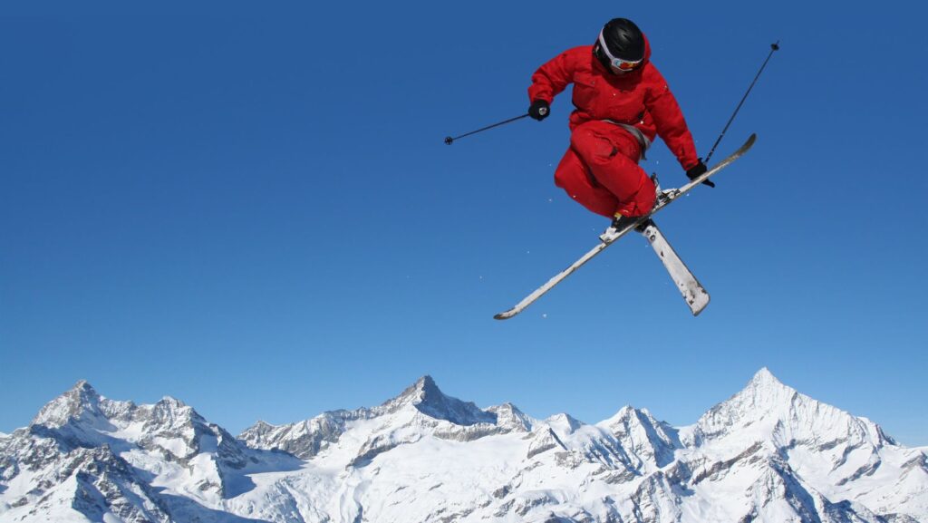 Ski Stunt Picture in Europe